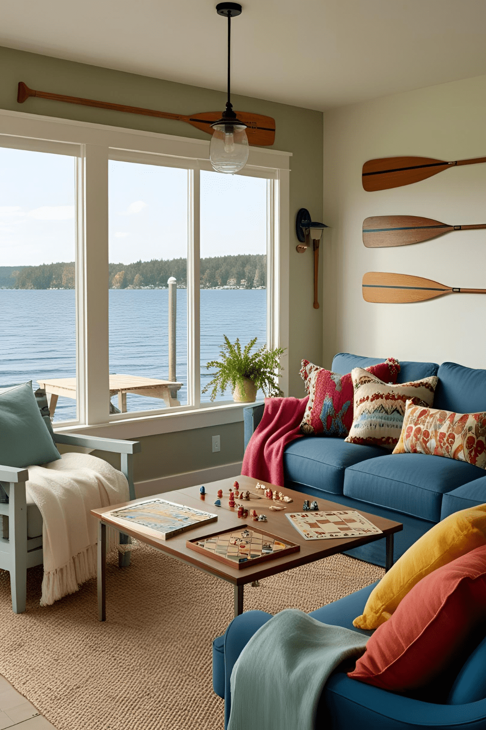 Lake house decor ideas for cozy living – Pin this relaxing lakeside style guide for your next home refresh!
