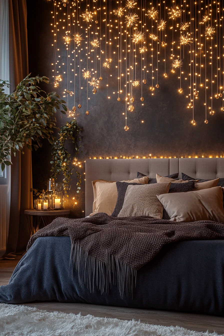 Layered cozy bedroom with chunky knit throw and soft white linens – Save this cozy bedroom idea for later!